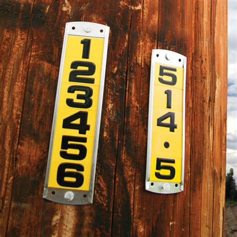 The sizes go down incrementally by two inches of tip circumference. . Utility pole number tags